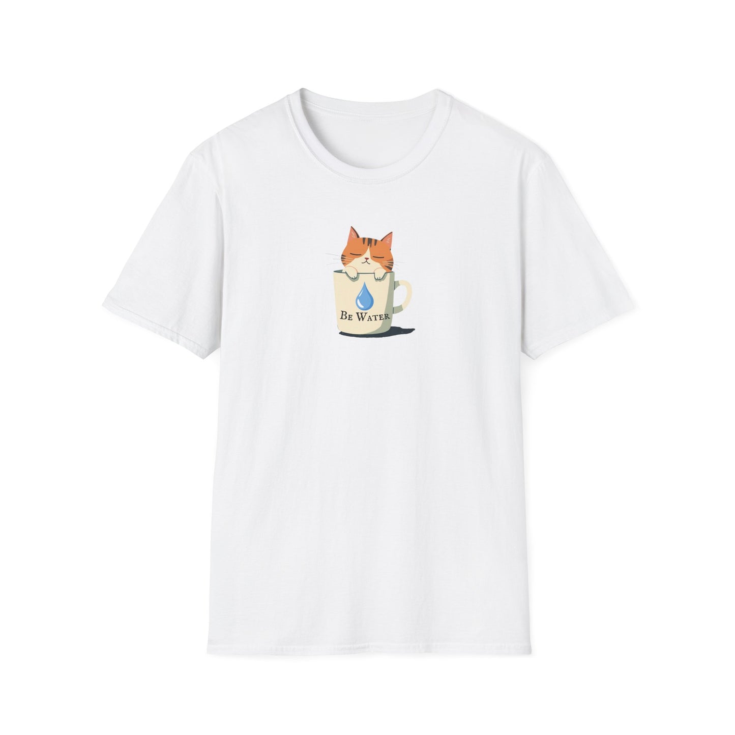 Be Water graphic t-shirt mockup