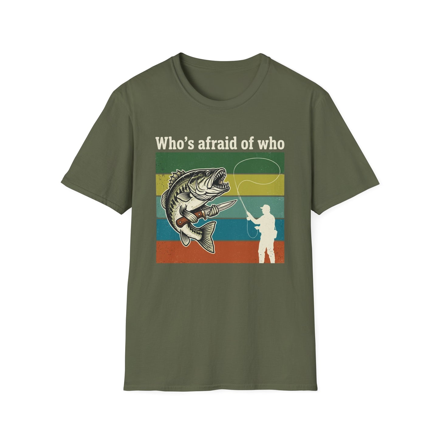 Who's Afraid of Who graphic t-shirt mockup
