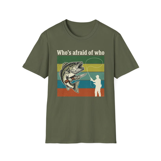 Who's Afraid of Who graphic t-shirt mockup