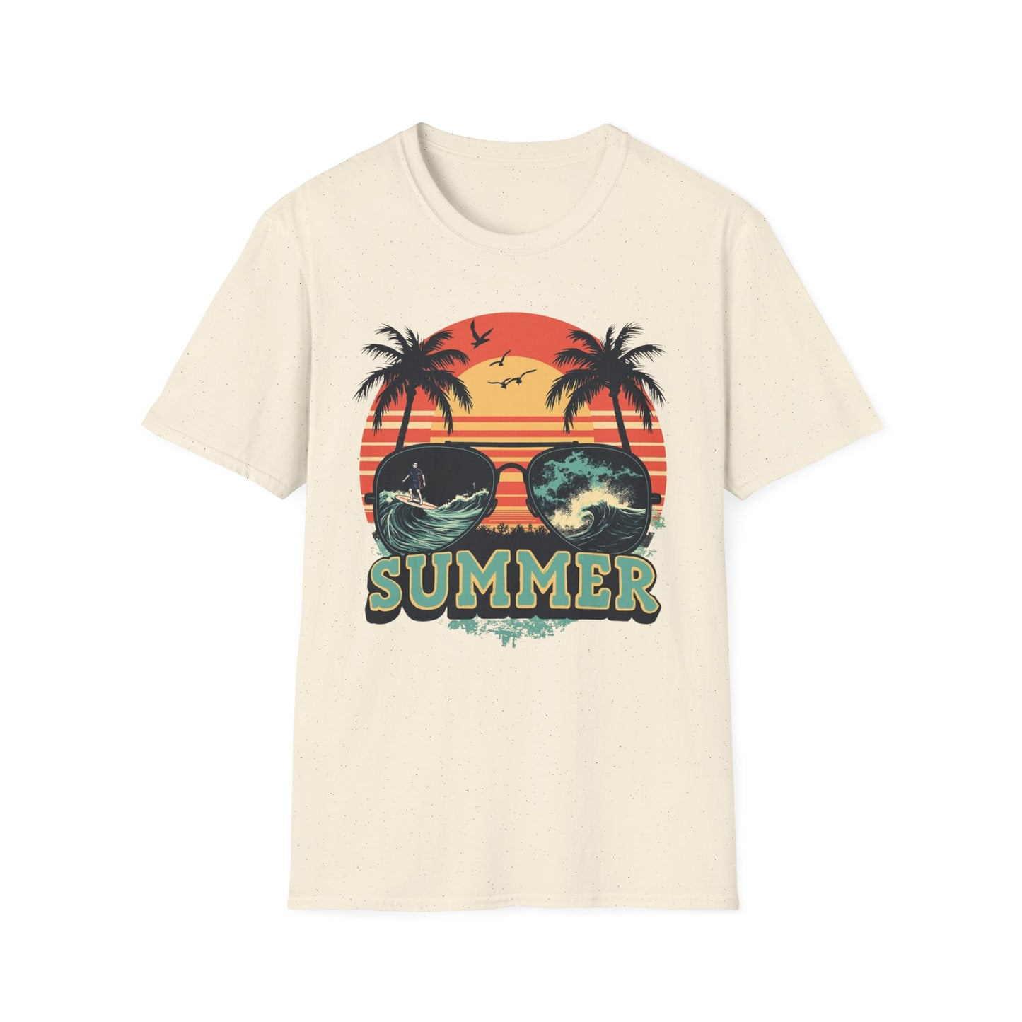 Summer graphic t-shirt mockup