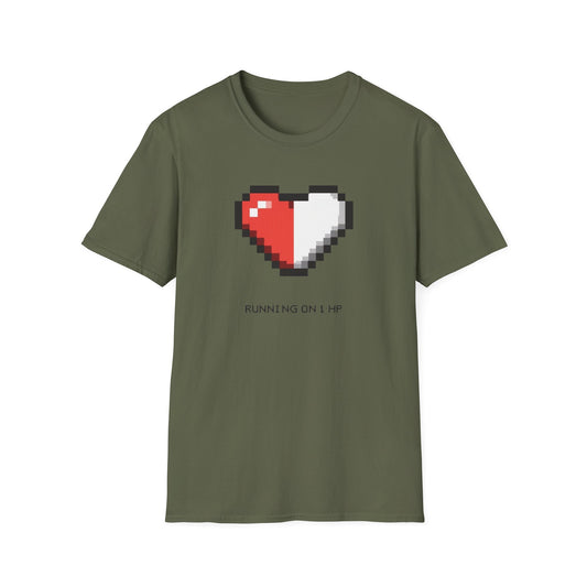Running on 1 HP graphic t-shirt mockup