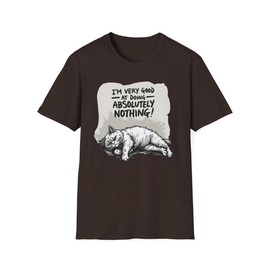 I'm Very Good at Doing Absolutely Nothing graphic t-shirt mockup