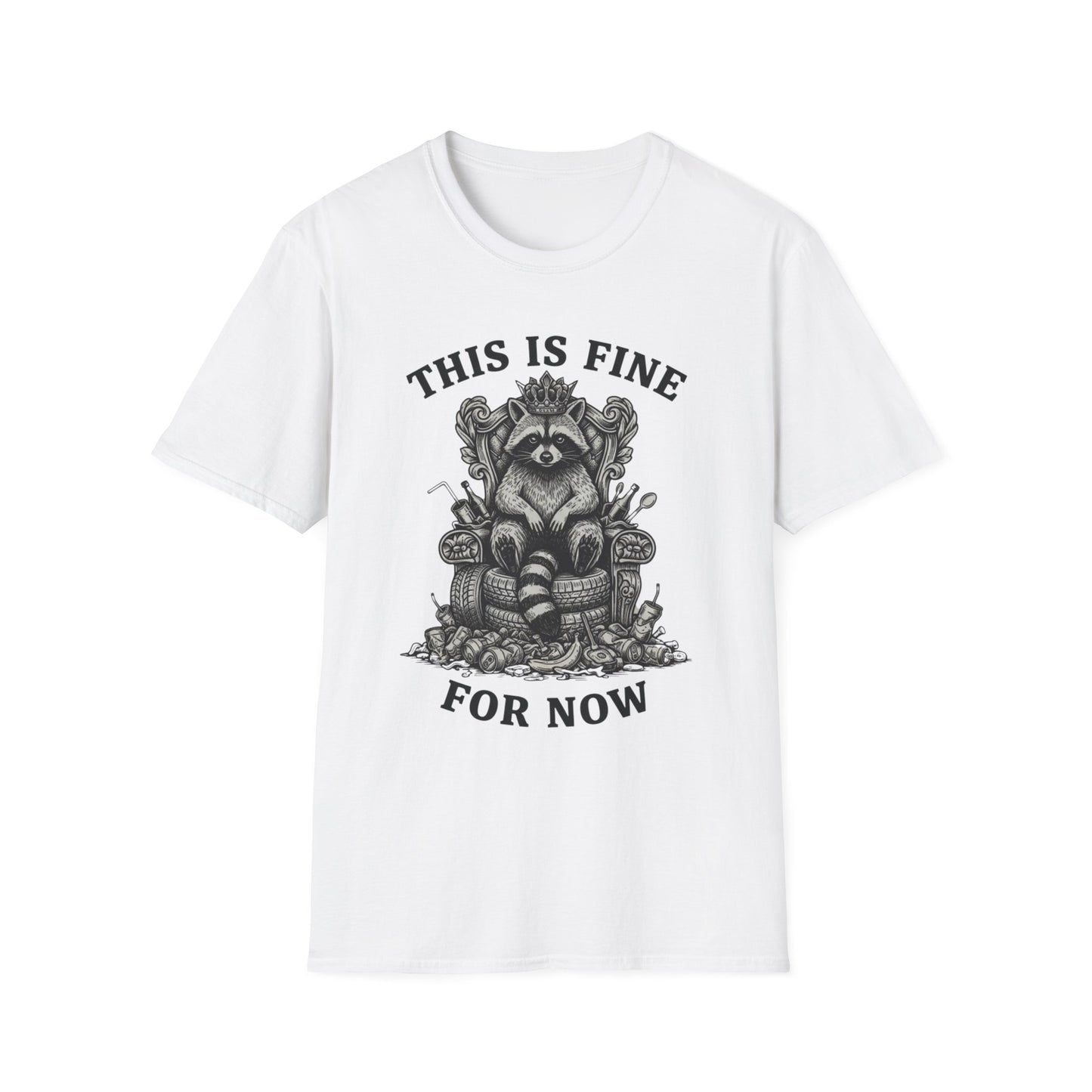 This Is Fine for Now graphic t-shirt mockup