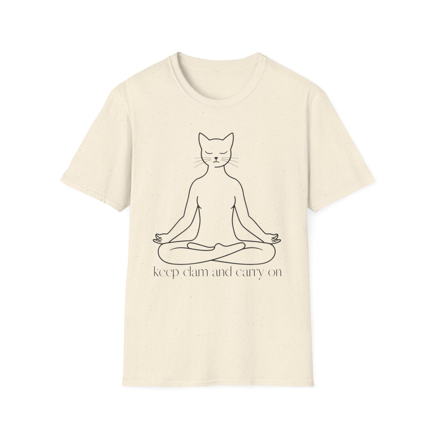 Keep Calm and Carry On graphic t-shirt mockup