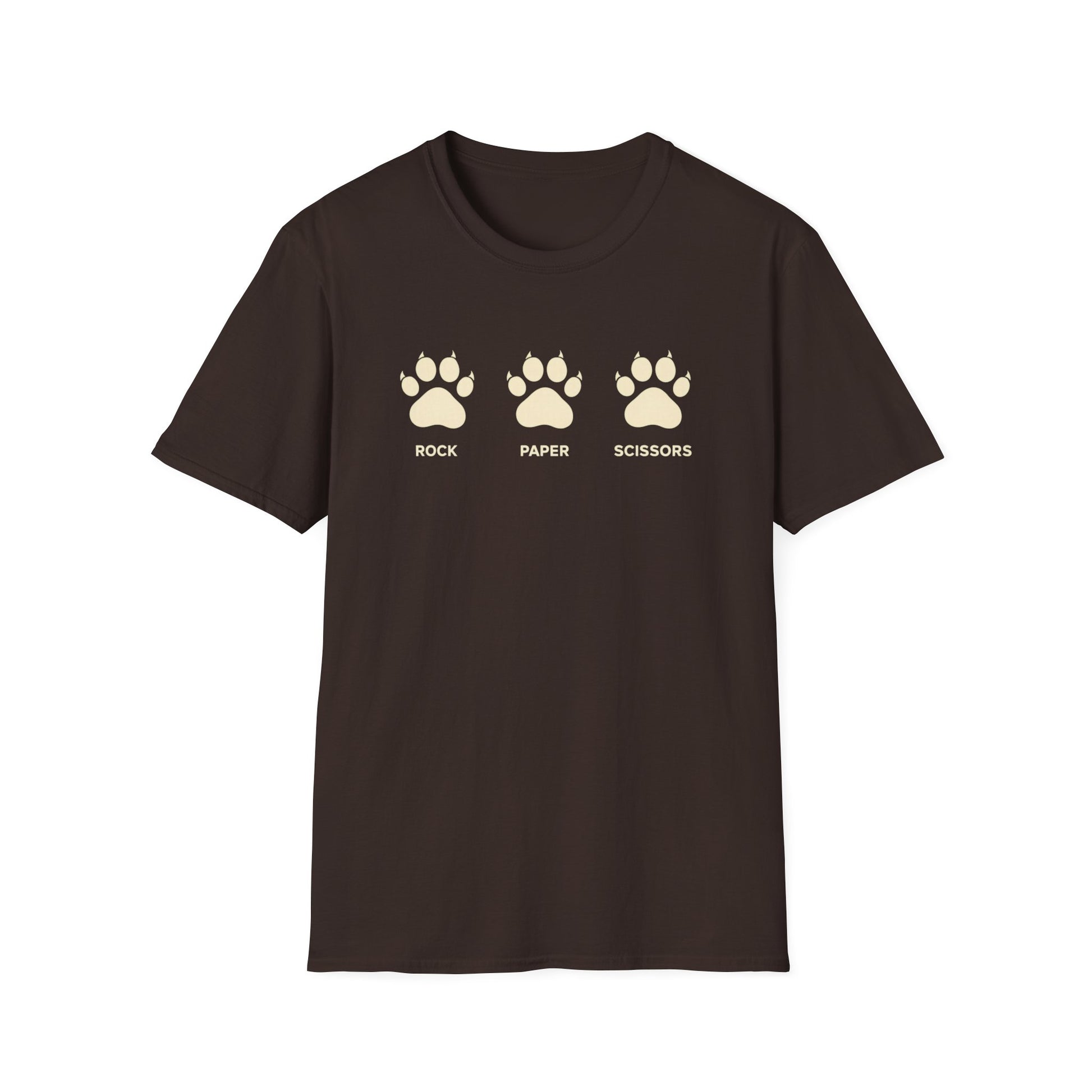 Rock Paper Scissors graphic t-shirt mockup