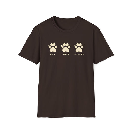 Rock Paper Scissors graphic t-shirt mockup