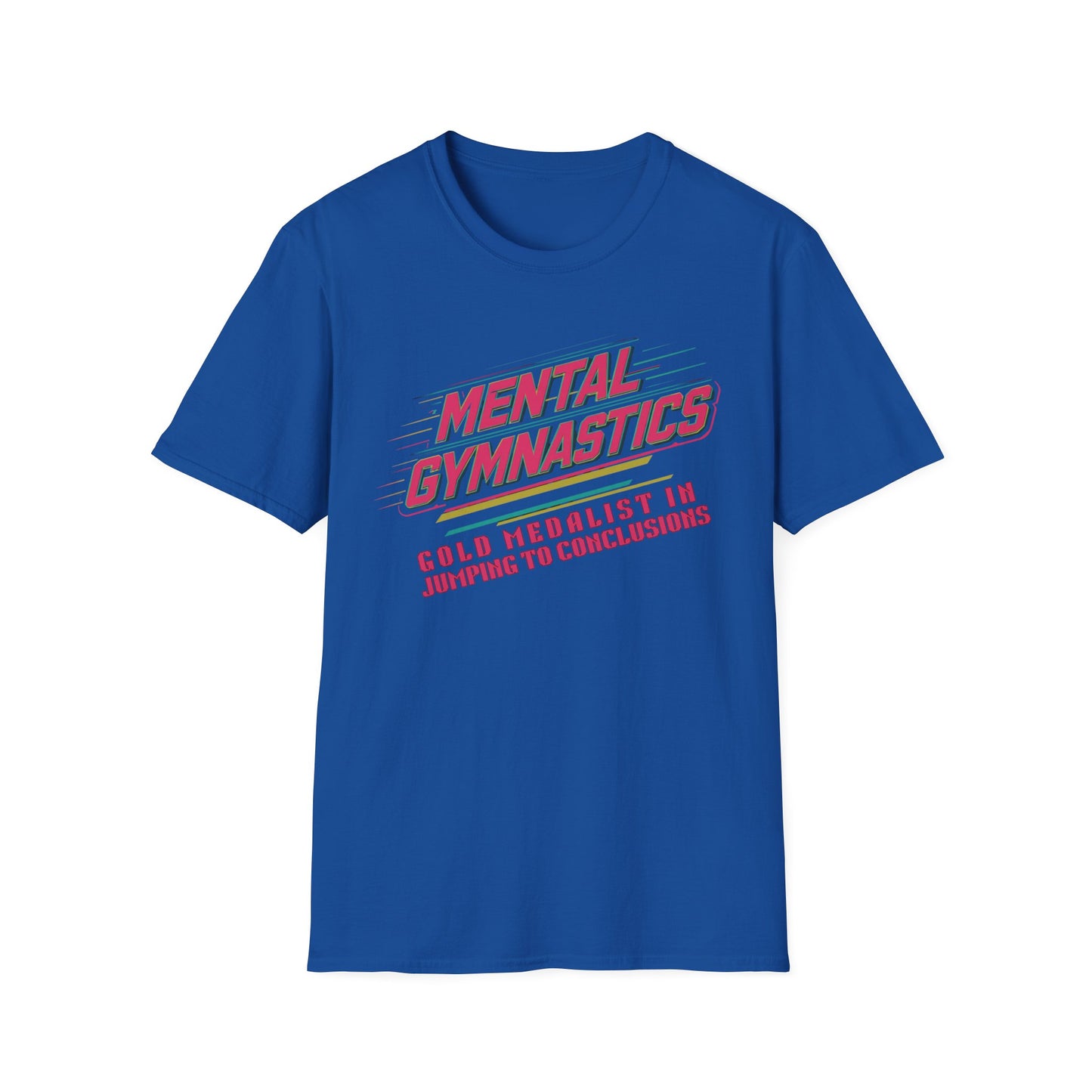 Mental Gymnastics Gold Medalist - Retro Type graphic t-shirt mockup